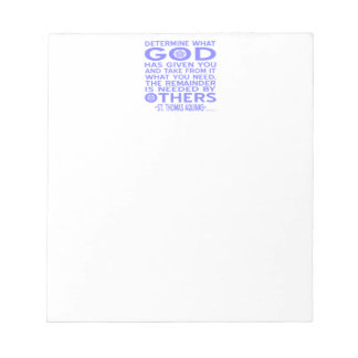 Aquinas Quote Look What God Given You Blue Notepad