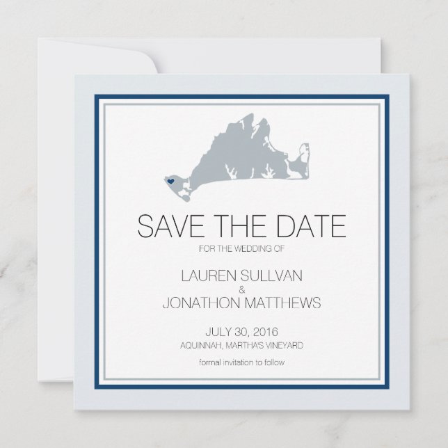 Aquinnah Martha's Vineyard | Save the Date (Front)