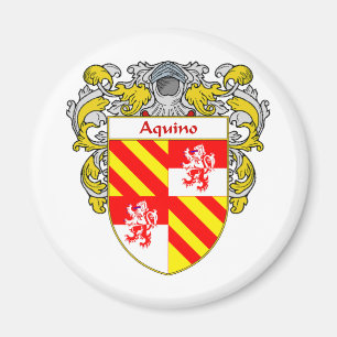 Aquino Coat of Arms (Mantled) Magnet