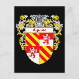 Aquino Coat of Arms (Mantled) Postcard