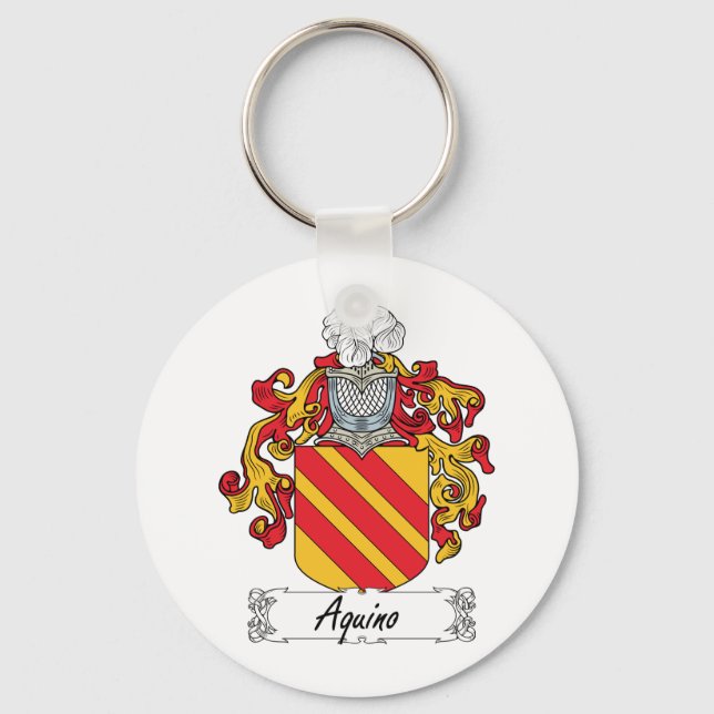 Aquino Family Crest Key Ring (Front)