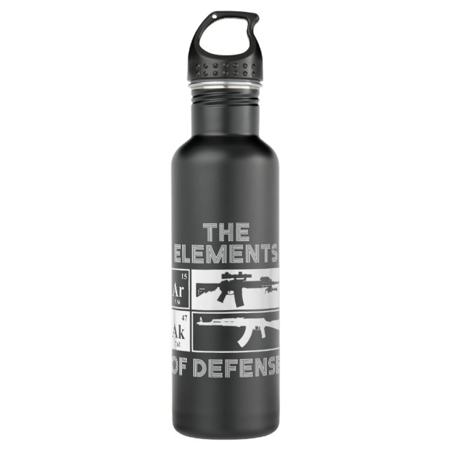 AR15 AK47 Elements of Defence Periodic Table 710 Ml Water Bottle (Front)