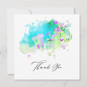 *~* AR15 Bird Flowers - QR PHOTO  Artistic Wedding Thank You Card
