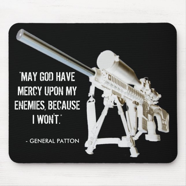 AR15 Mouse Pad- General Patton Quote Mat (Front)