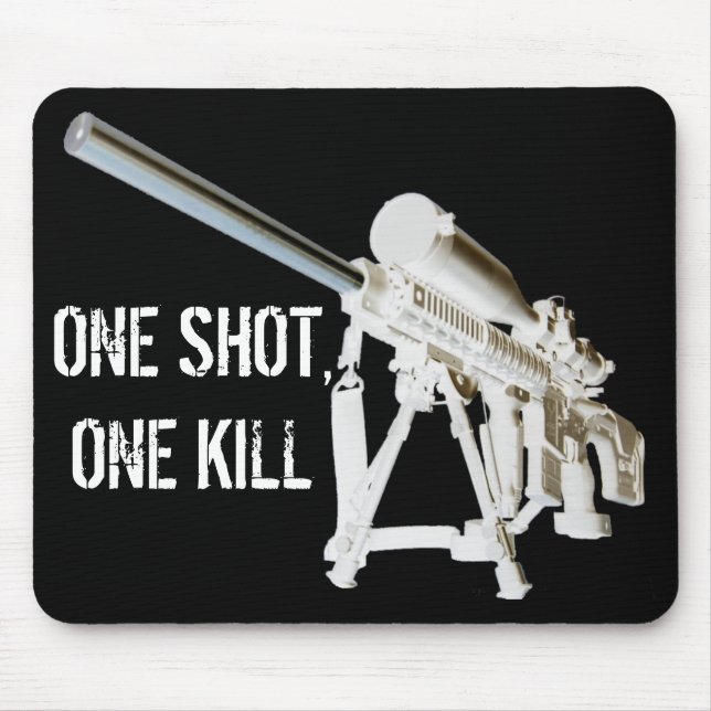 AR15 Mouse Pad- One shot, one kill Mat (Front)