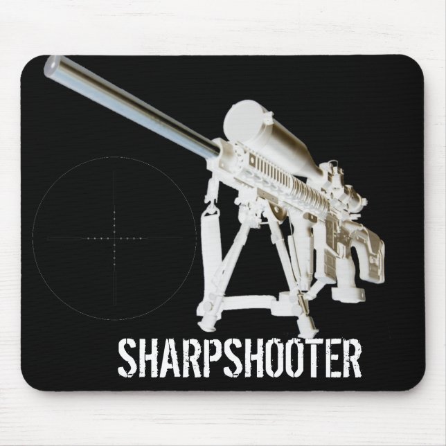 AR15 Mouse Pad- Sharpshooter w/ mil dot reticle Mouse Mat (Front)