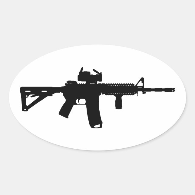 ar15 oval sticker (Front)