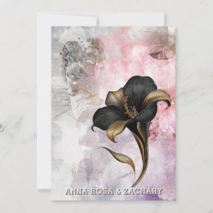 *~* AR26 Pink 13 QR Victorian RSVP PHOTO Wedding Invitation