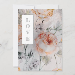 *~ AR26 Romance Flower QR  RSVP Victorian Wedding Invitation