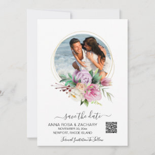 *~* AR6 Floral - Wedding Website QR Save The Date