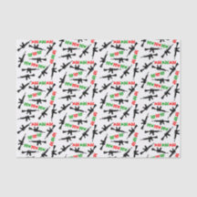 AR-15 Christmas tissue paper HO HO HO PEW PEW PEW