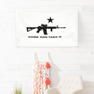 AR 15, Come and Take It College Dorm Banner