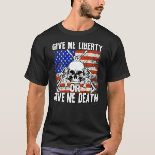 AR-15 Give Me Liberty Or Give Me Death Skull - Ar1 T-Shirt