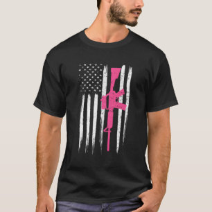 Ar 15 Rifle K American Flag 2Nd Adt T-Shirt