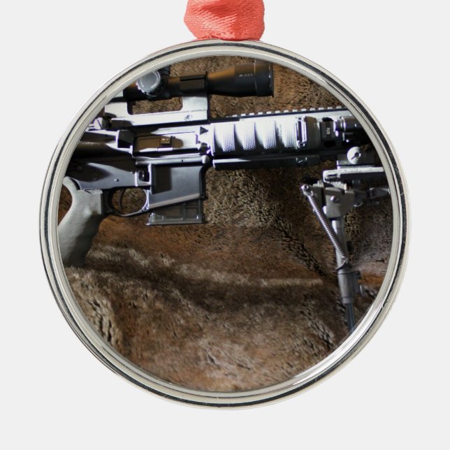 AR-15 Tactical Metal Tree Decoration (Front)