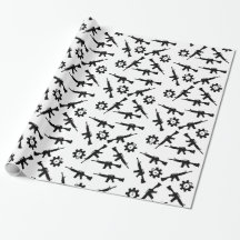 AR-15 themed gift wrap.