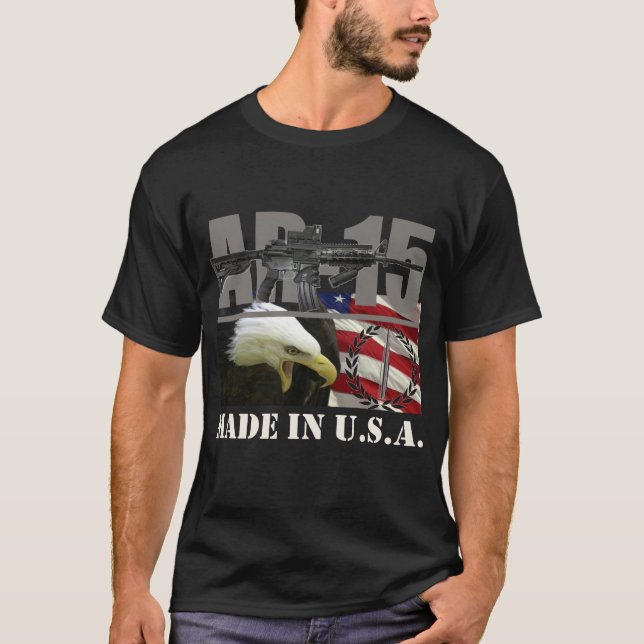 AR-15 USA Shirt black (Front)