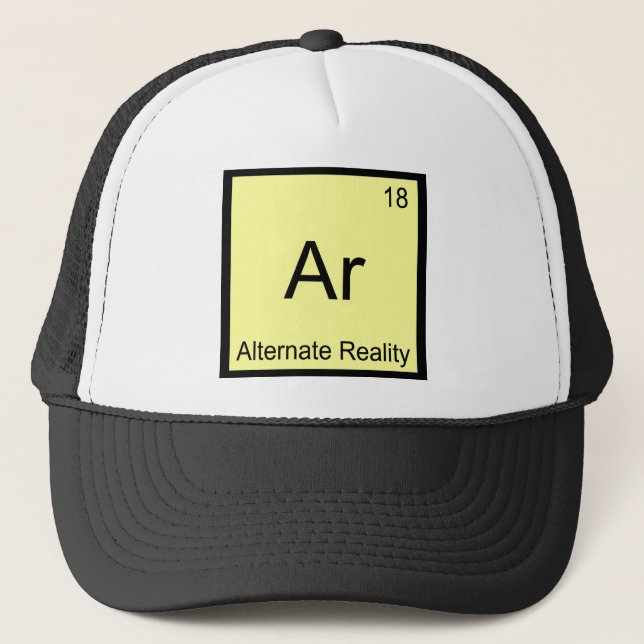 Ar - Alternate Reality Funny Chemistry Element Tee Trucker Hat (Front)
