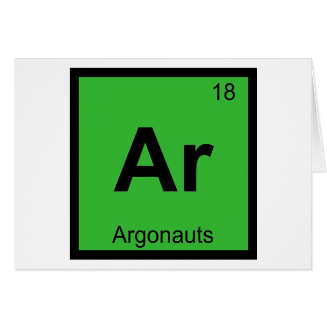 Ar - Argonauts Greek Chemistry Periodic Table (Front Horizontal)