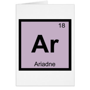Ar - Ariadne Greek Chemistry Periodic Table Symbol