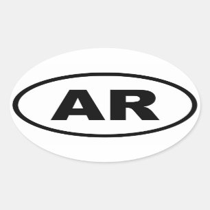 AR Arkansas Oval Sticker