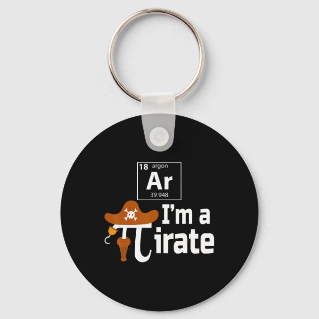 Ar I'm A Pirate Funny Pi Pun Science March 14 3.14 Key Ring (Front)