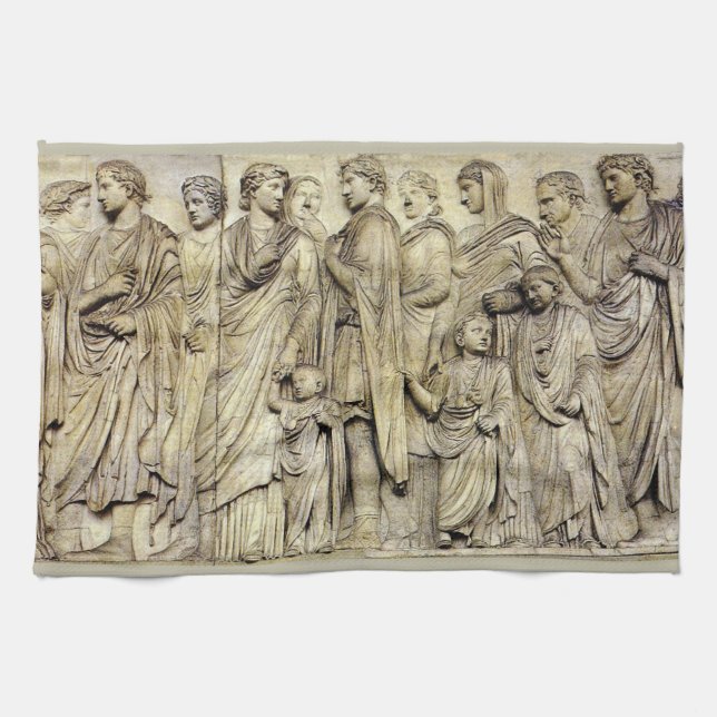 Ara Pacis Frieze Tea Towel (Horizontal)