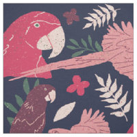 Ara Parrot Red Blue Tropical Pattern