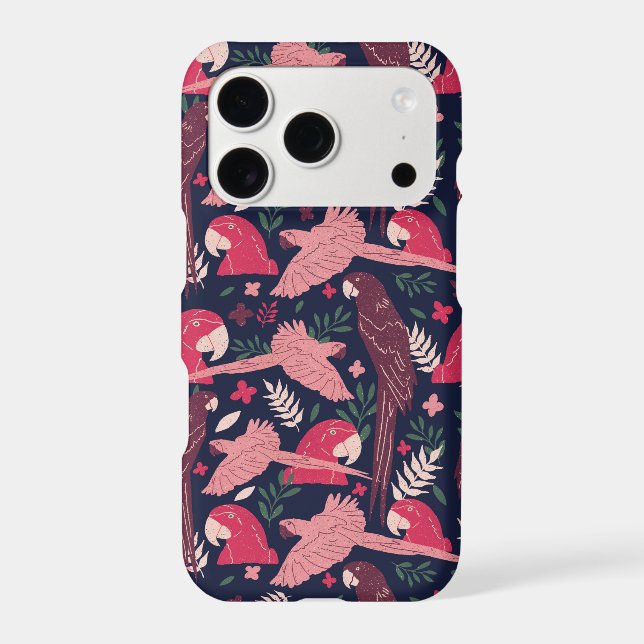 Ara Parrot Tropical Leaf Pattern Drawing (Back)