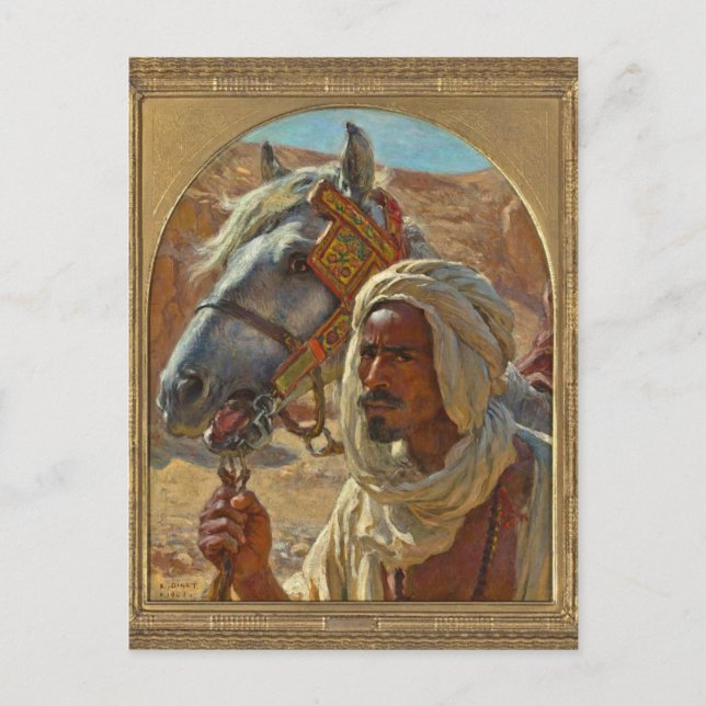 Arab and his Horse by Dinet Postcard (Front)