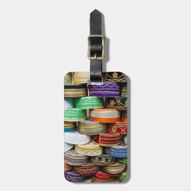 Arab Caps At Market Luggage Tag (Front Vertical)