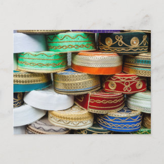 Arab Caps At Market Postcard