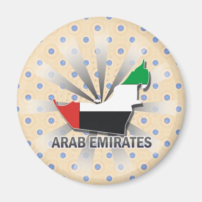 Arab Emirates Flag Map 2.0 Magnet (Front)
