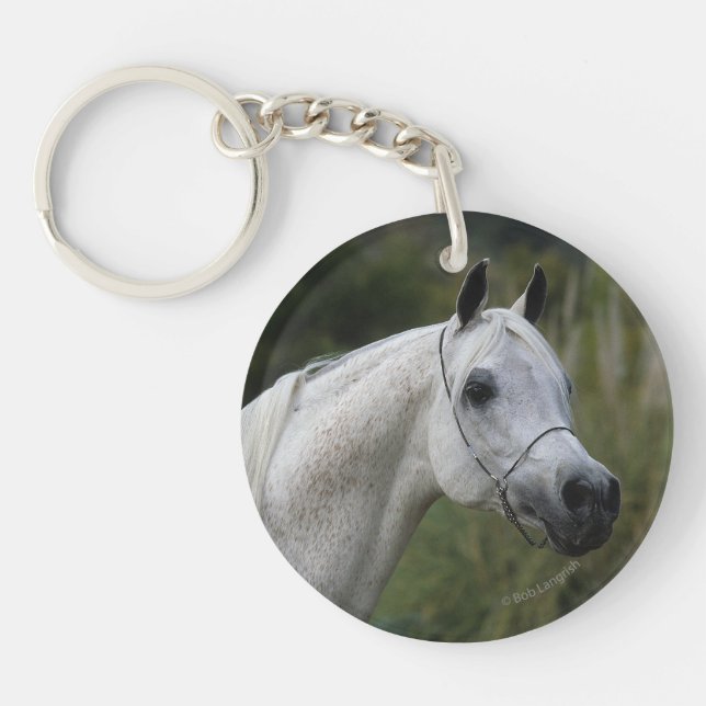 Arab Horse Headshot 1 Key Ring (Front)