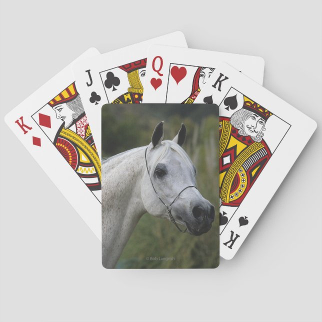 Arab Horse Headshot 1 Playing Cards (Back)