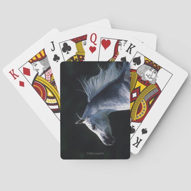 Arab Horse Headshot 2 Playing Cards (Back)