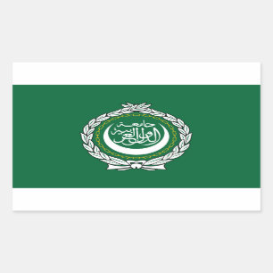 Arab League flag symbol islamic muslim Rectangular Sticker