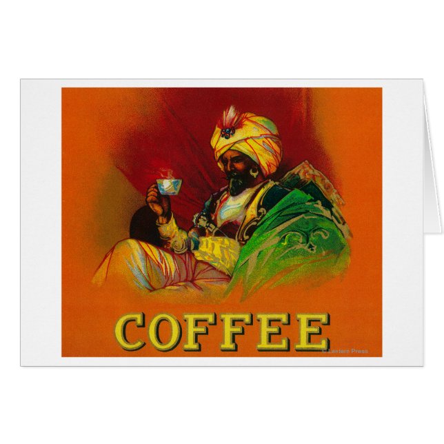 Arab Man Coffee Label (Front Horizontal)