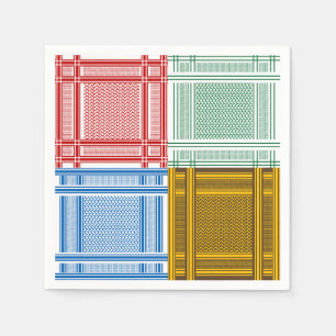 Arab Shemagh Scarves Paper Napkins