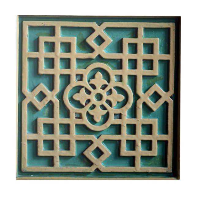 Arab wall decoration arabesque architecture Turkis Tile (Front)