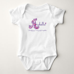 Arabella girls name & meaning A monogram romper Baby Bodysuit