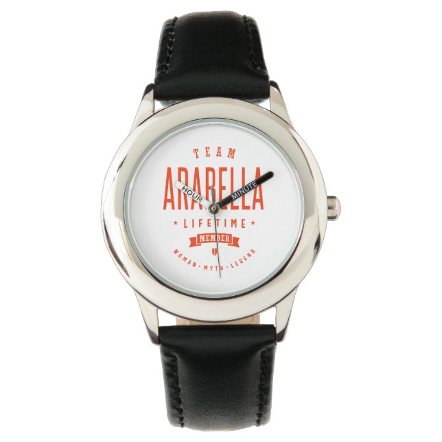 Arabella Personalised Name Birthday Gift Watch (Front)