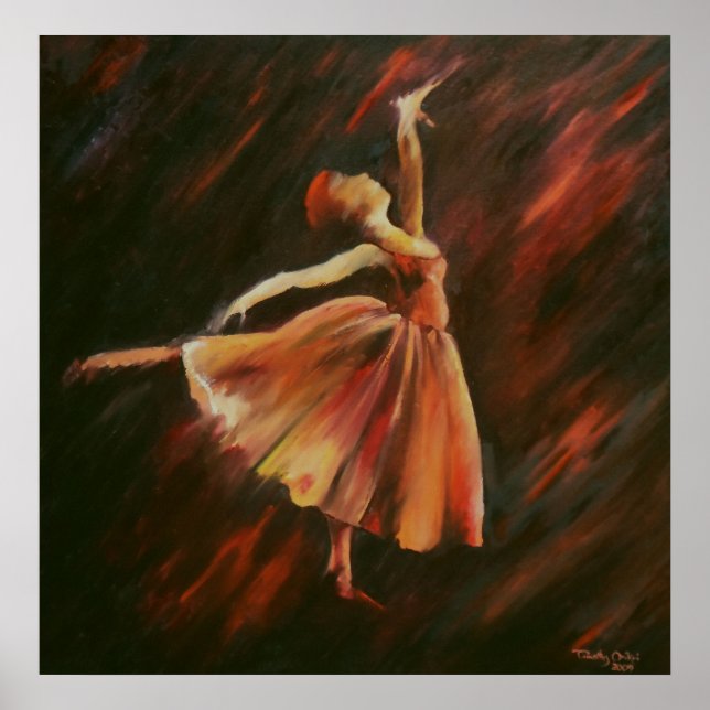 Arabesque Ballet Dancer - Canvas Print (Front)
