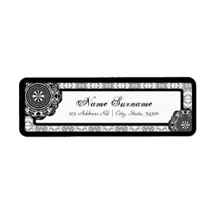 Arabesque Black Lace, address labels