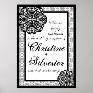Arabesque Black Lace, reception welcome poster* Poster