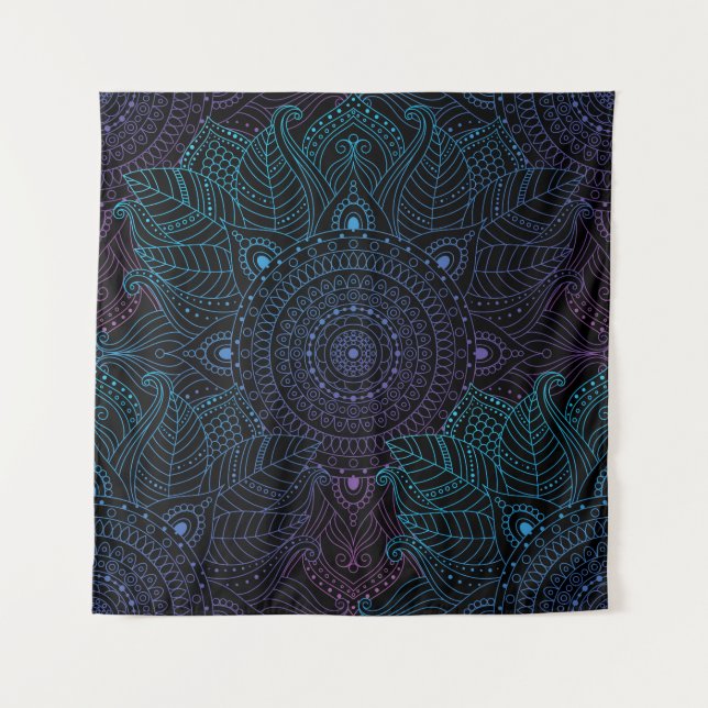 Arabesque Bliss: Oriental Mandala Magic Tapestry (Front)