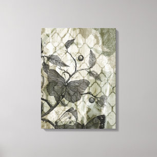 Arabesque Butterflies I Canvas Print