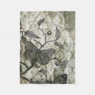 Arabesque Butterflies I Fleece Blanket
