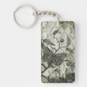 Arabesque Butterflies I Key Ring