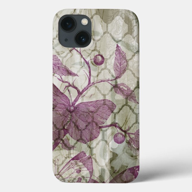 Arabesque Butterflies III Case-Mate iPhone Case (Back)